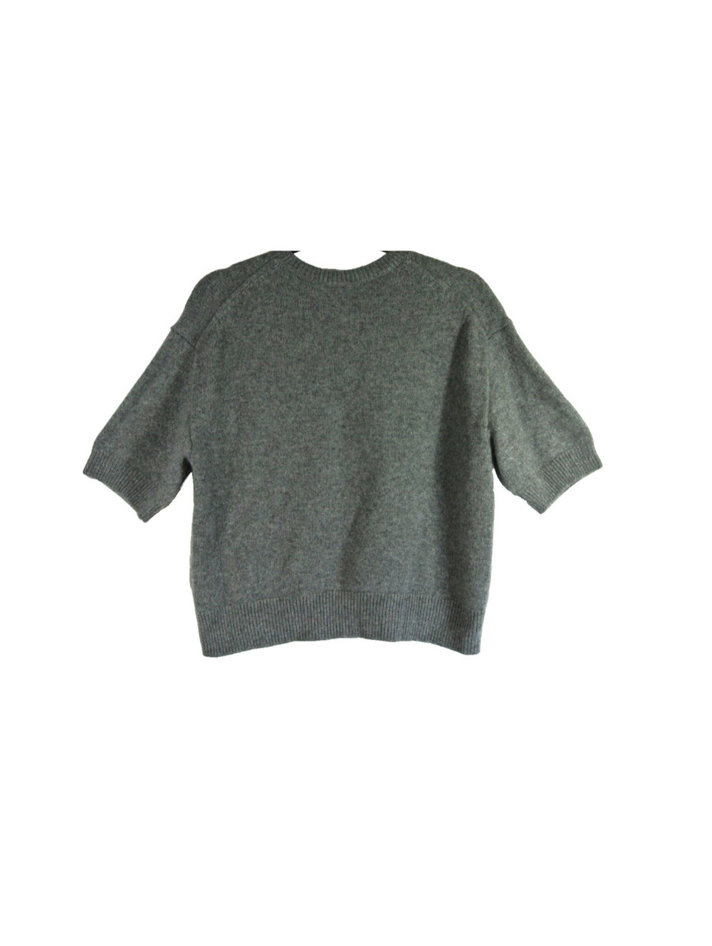 NEW, Theory Cropped Cashmere Sweater in Gray Sz L #S7633 - Picture 4 of 7